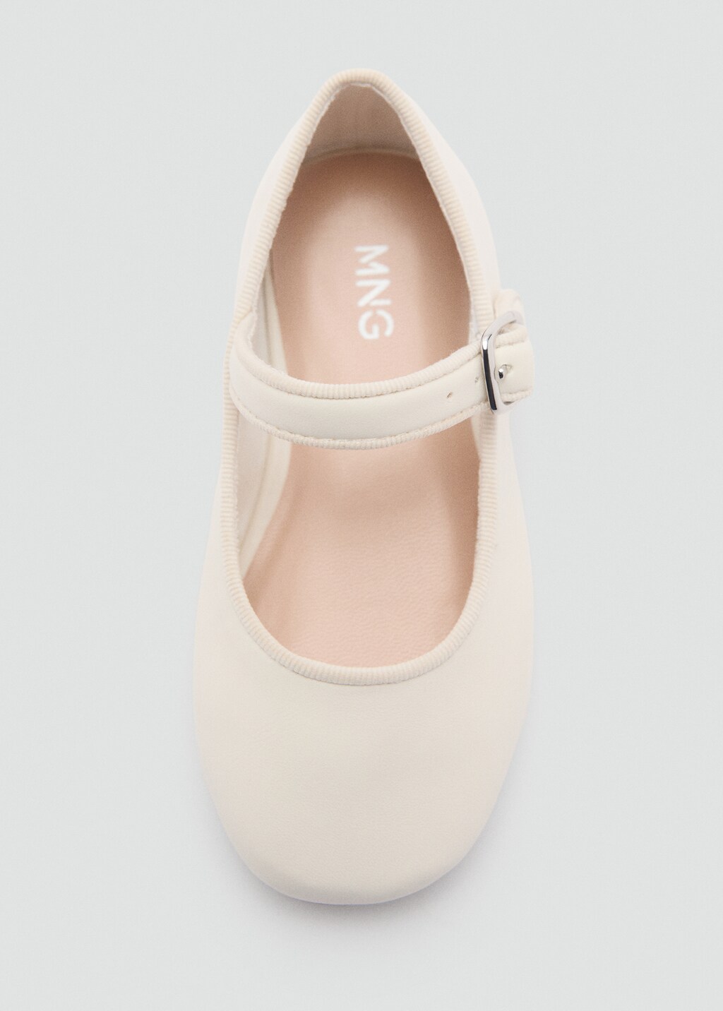 Round-toe ballet flats with buckle - Off White