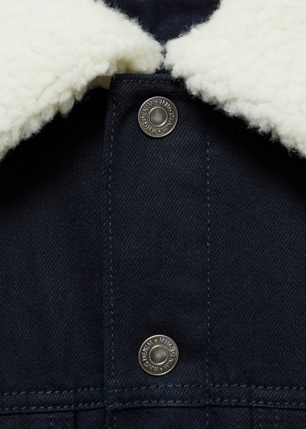 Denim jacket with fleece lining - Black denim