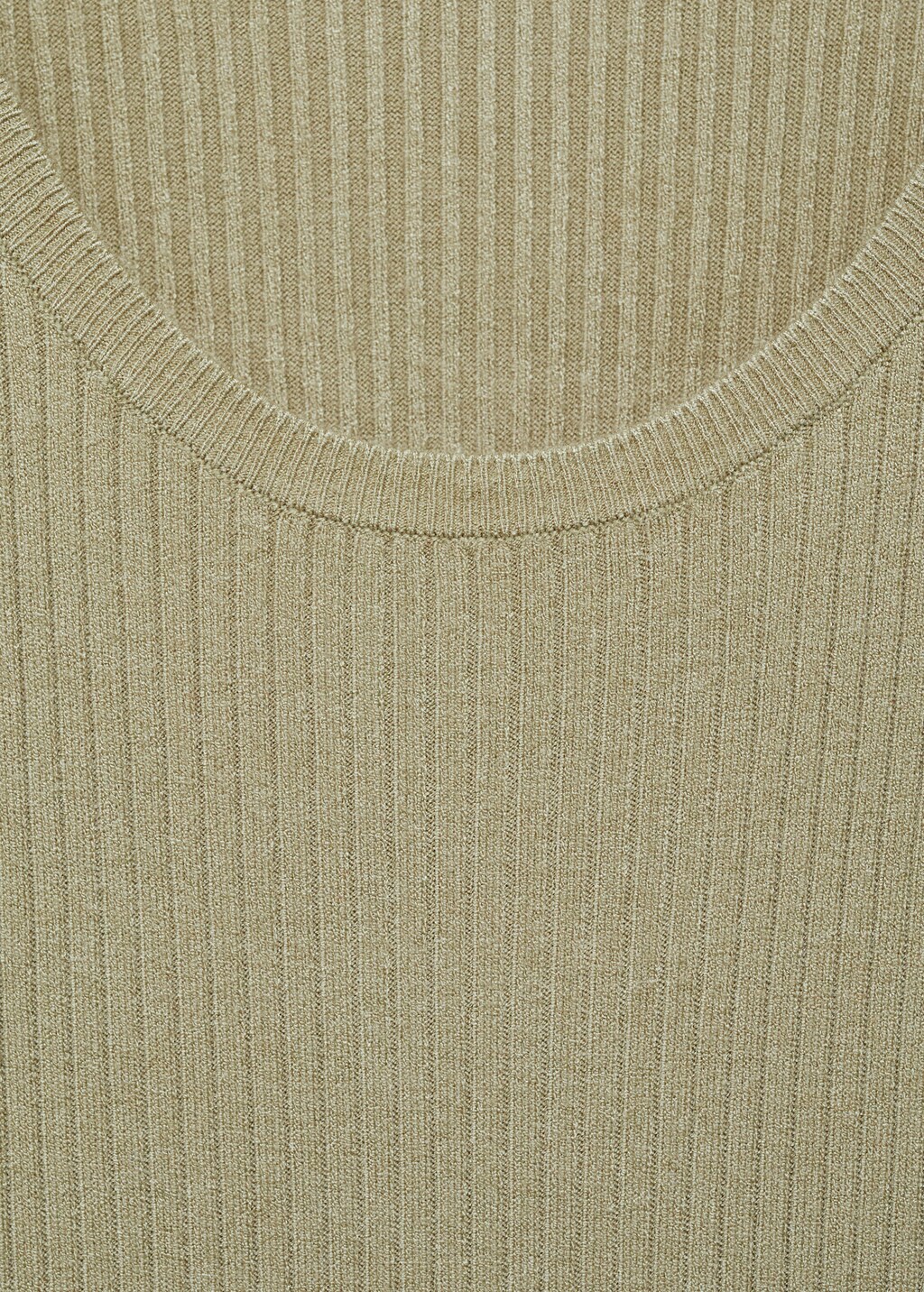 Rib-knit midi-dress - Khaki