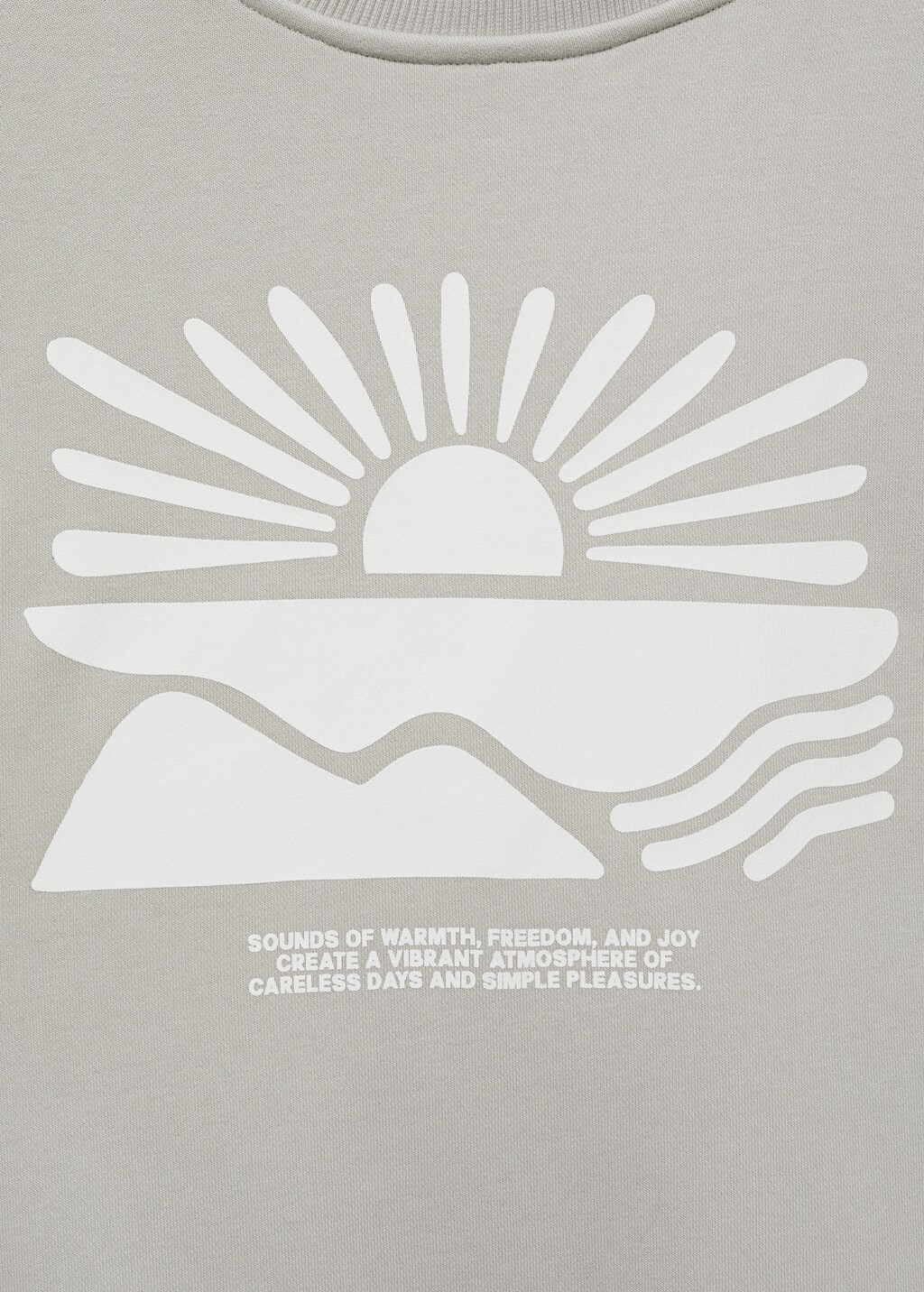 Printed cotton sweatshirt - Grey