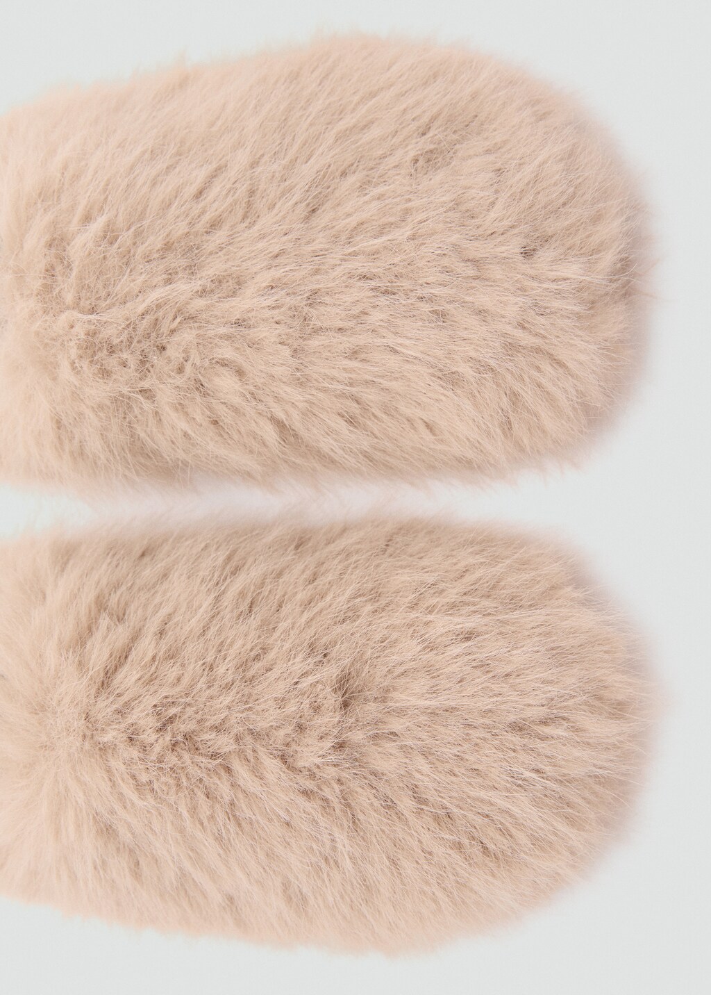 Slippers with fur effect - Medium Brown