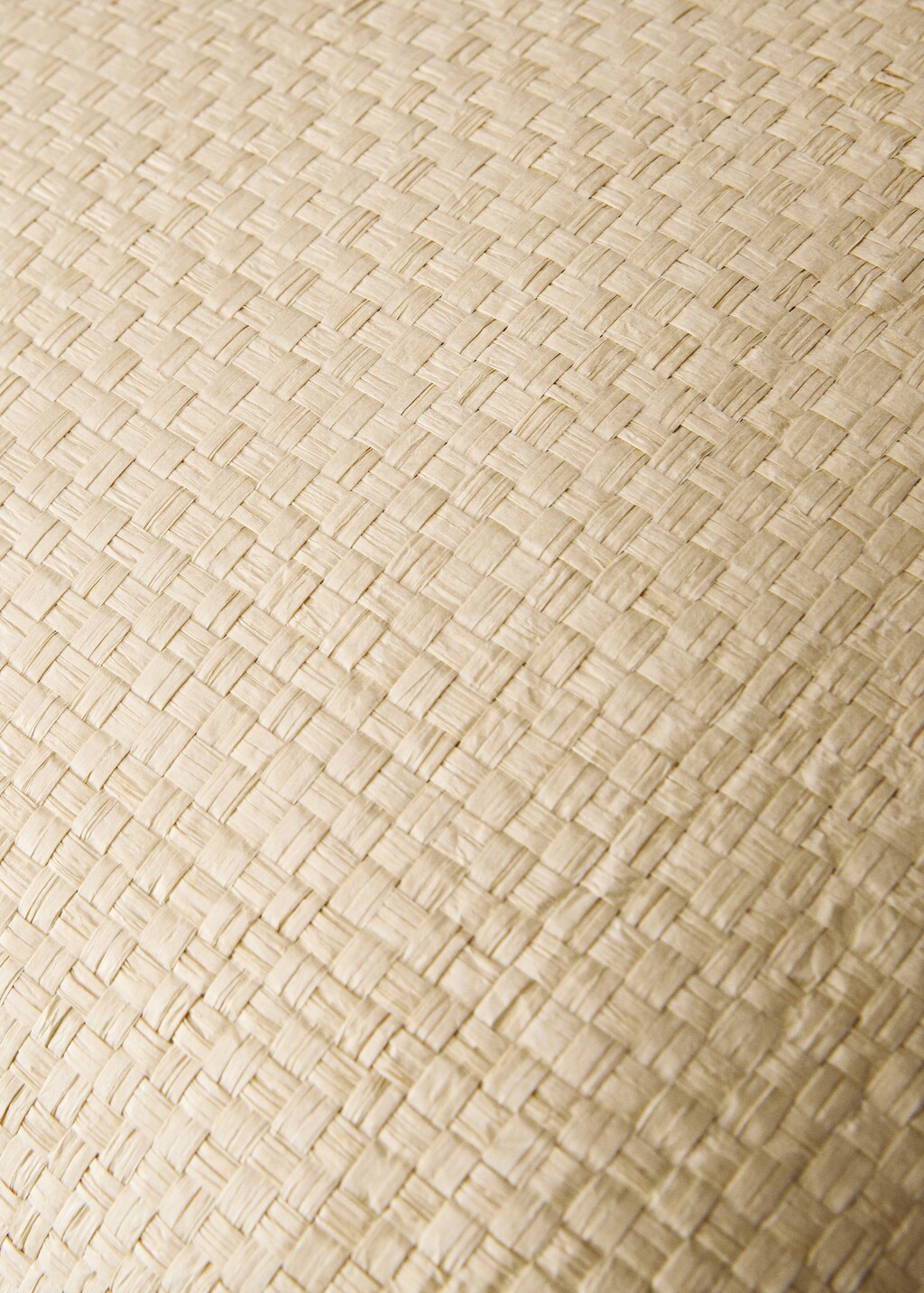 Woven paper cushion cover with piping 45x45cm - Black