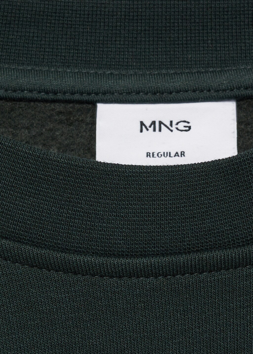 Cotton sweatshirt with embroidered message - Green