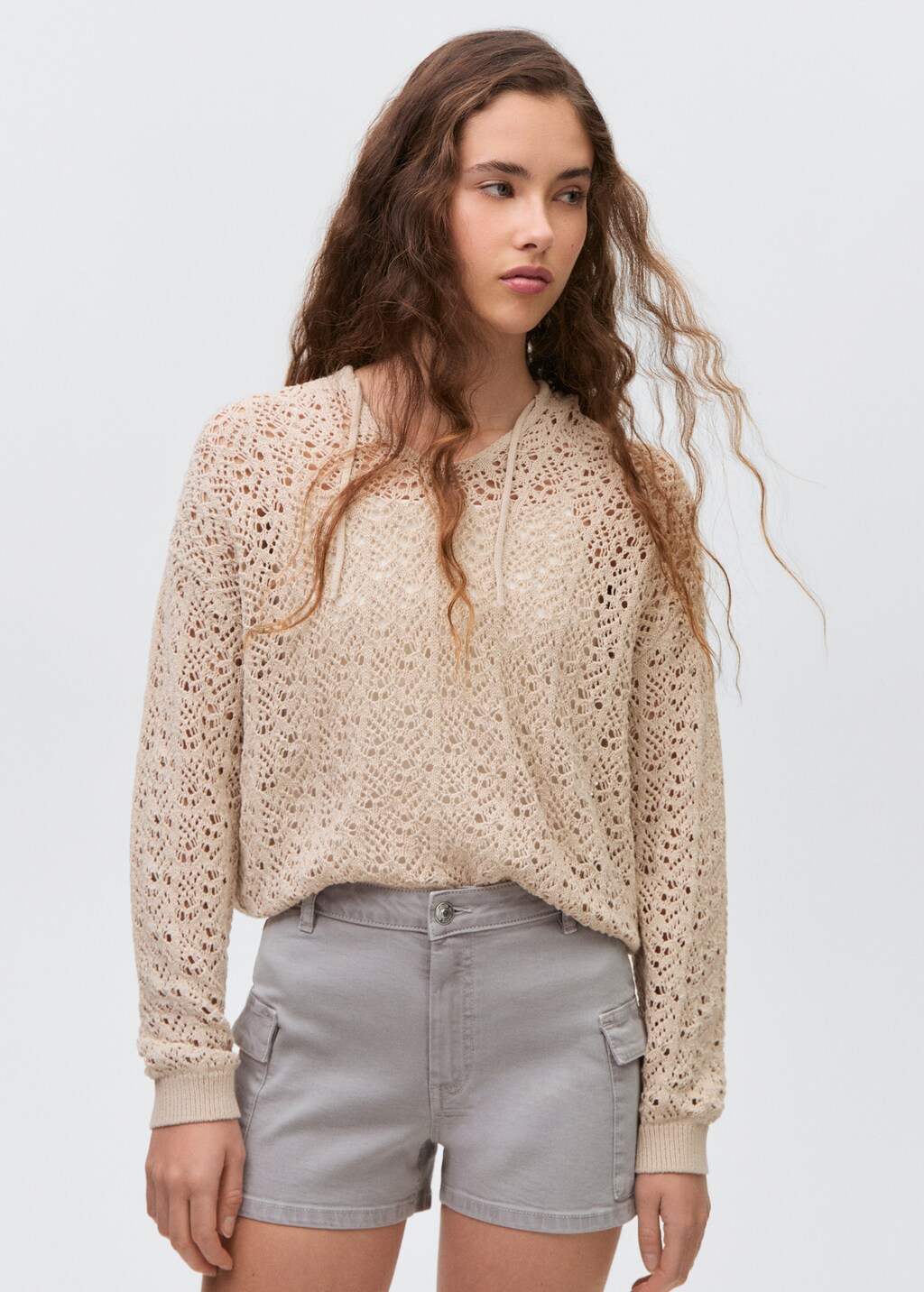 Cotton cargo shorts - Grey