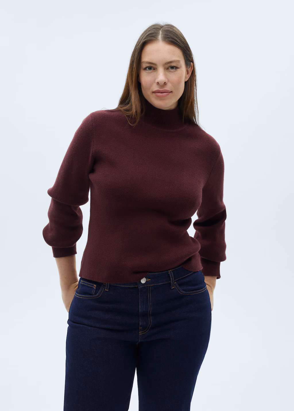 Matilda medium-rise straight-fit jeans - Black denim