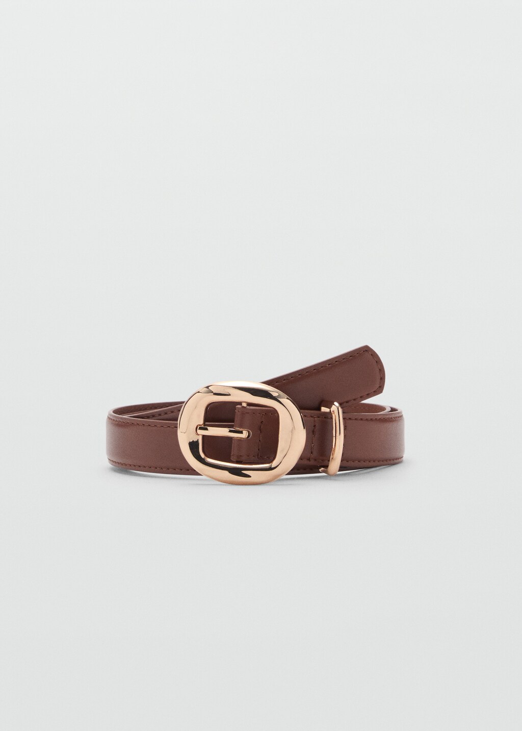 Rounded buckle belt - Black
