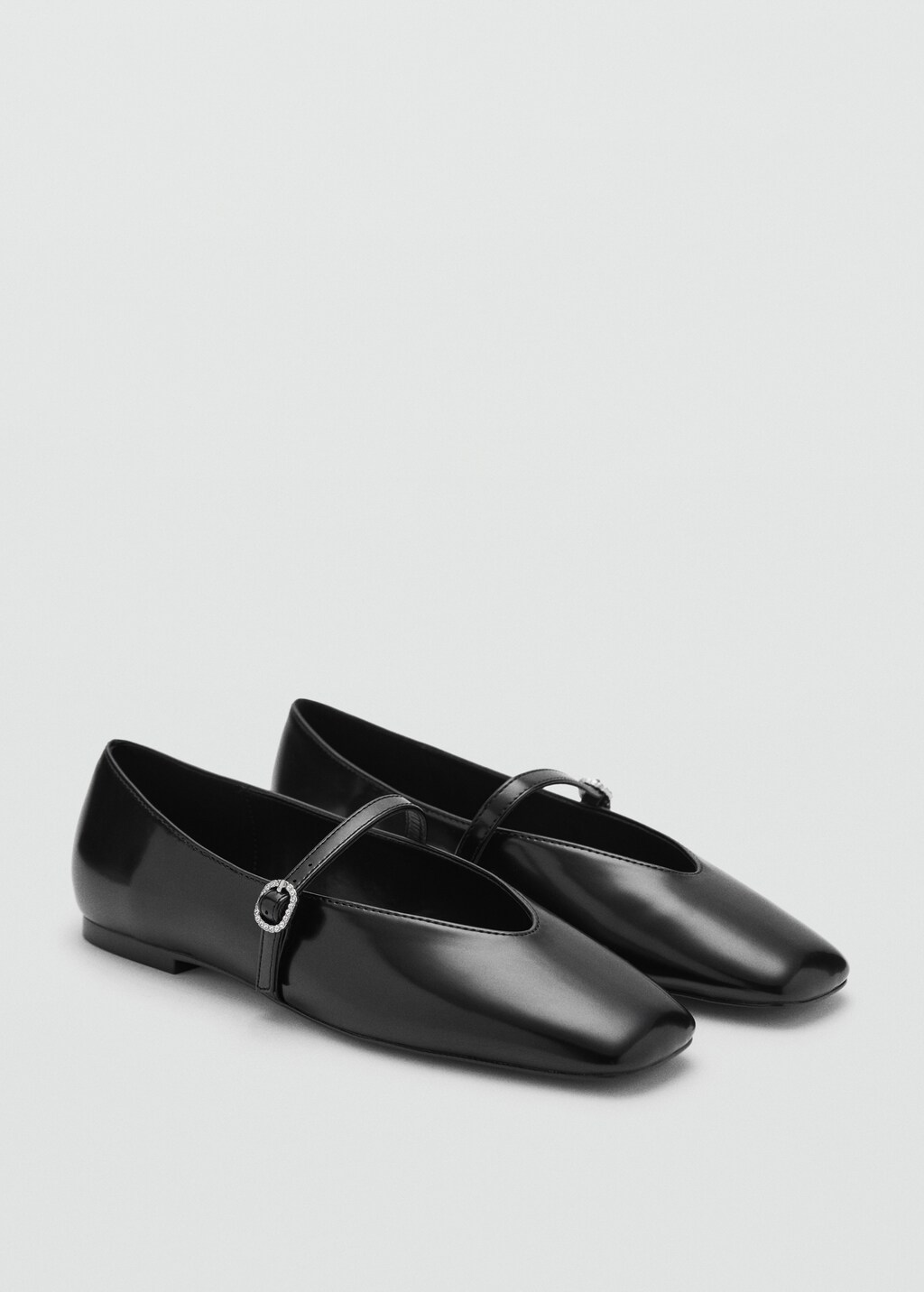 Ballerinas with strap jewel detail - Black
