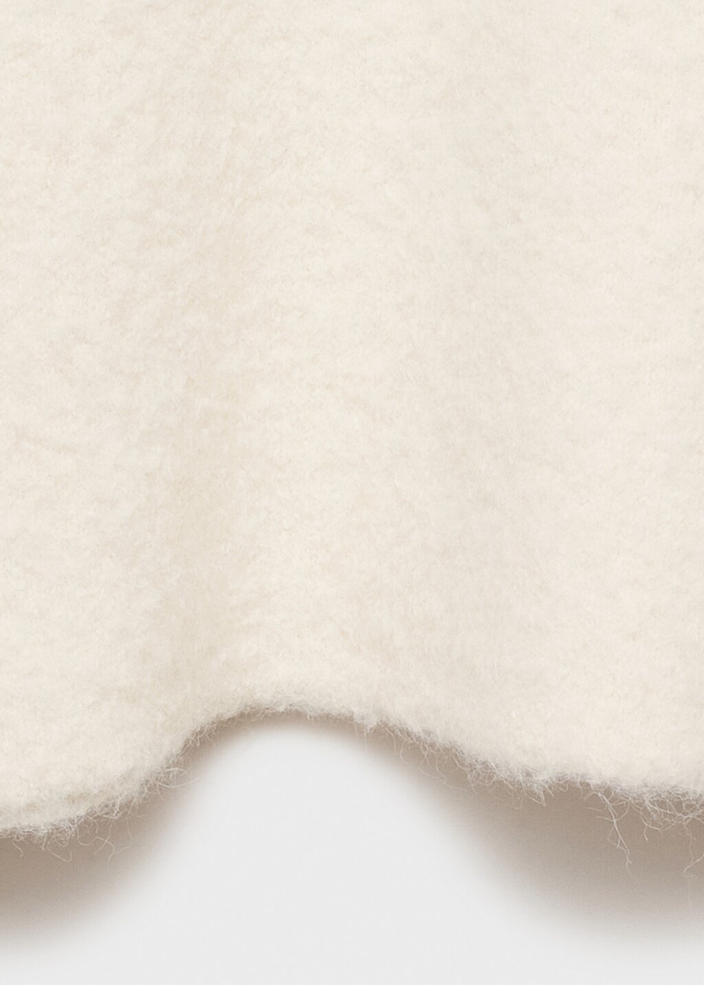 Round-neck sweater with soft finish - Ecru