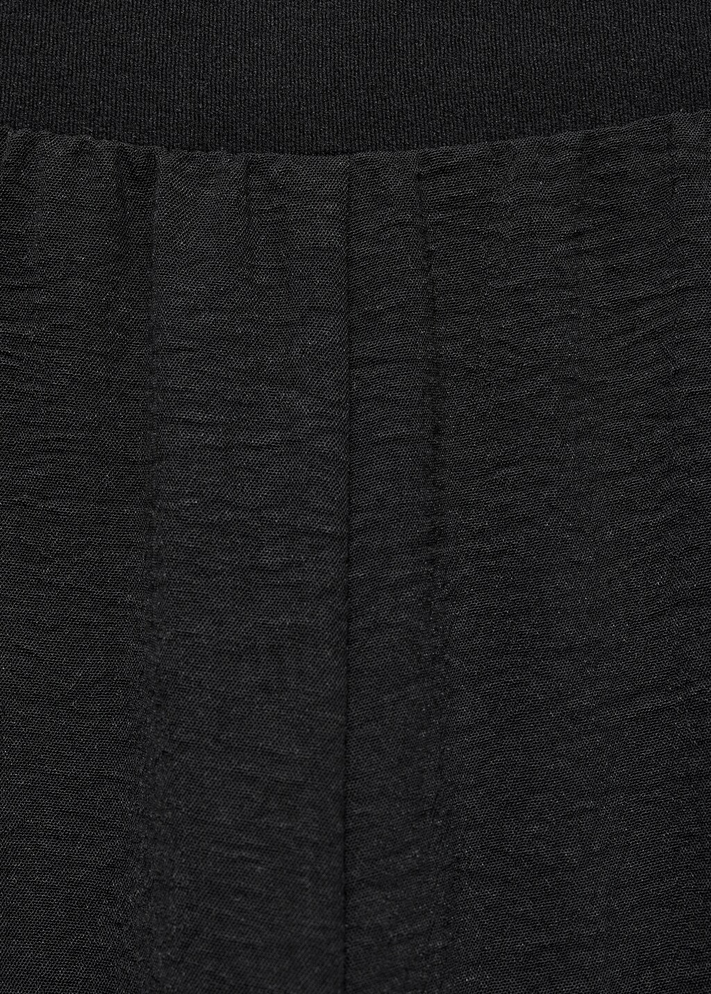 Straight knitted trousers - Black