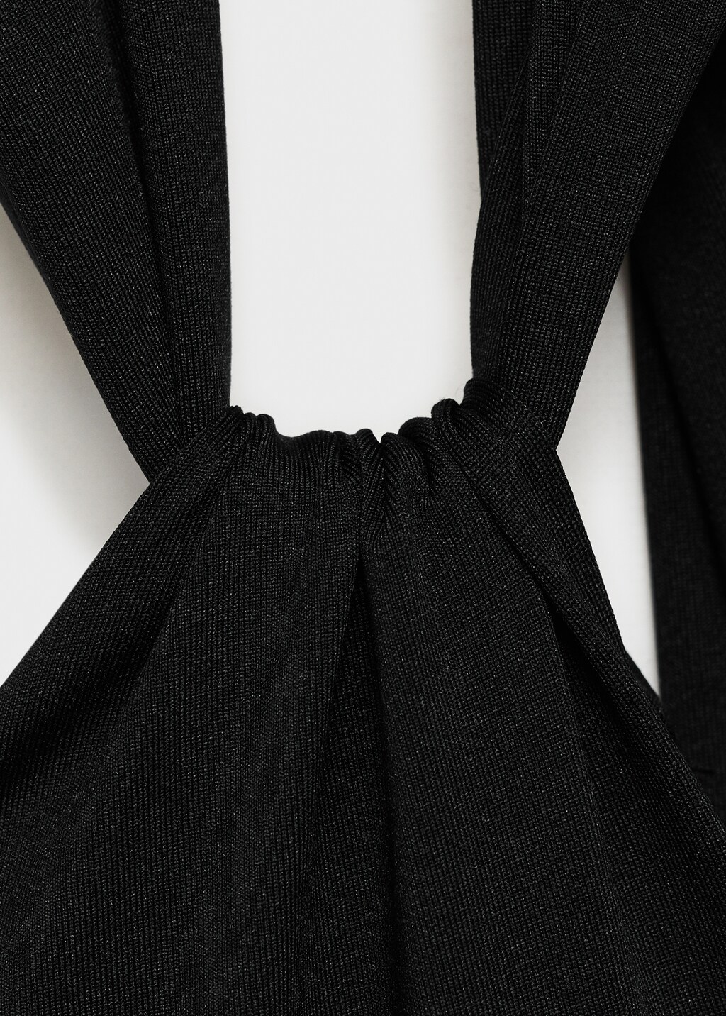 Asymmetrical swimsuit with gathered detail - Black