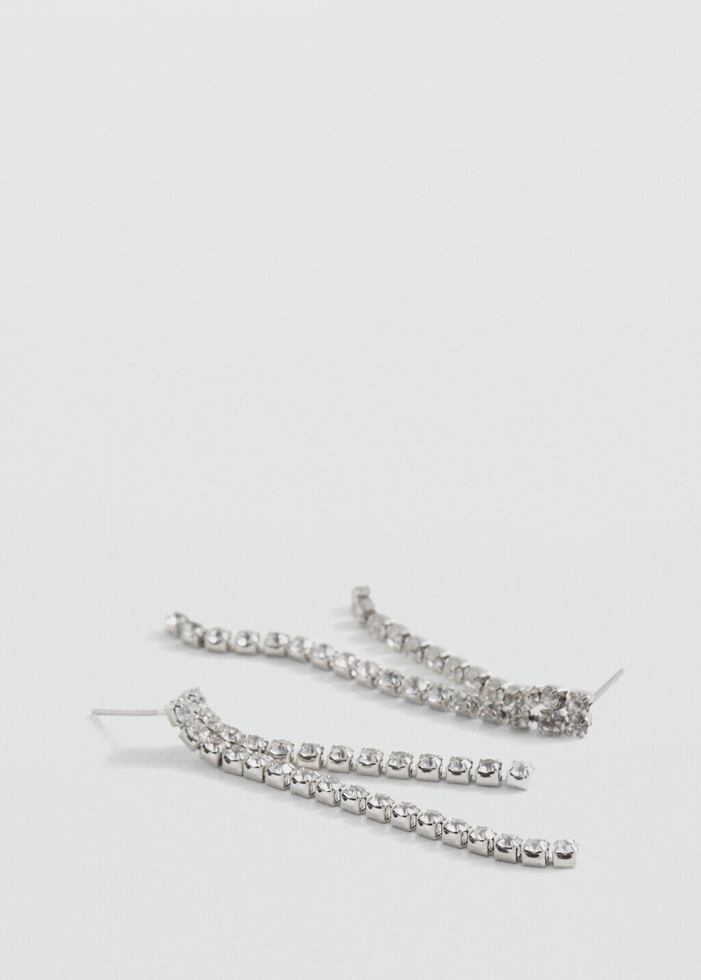 Pendant crystals earrings - Silver