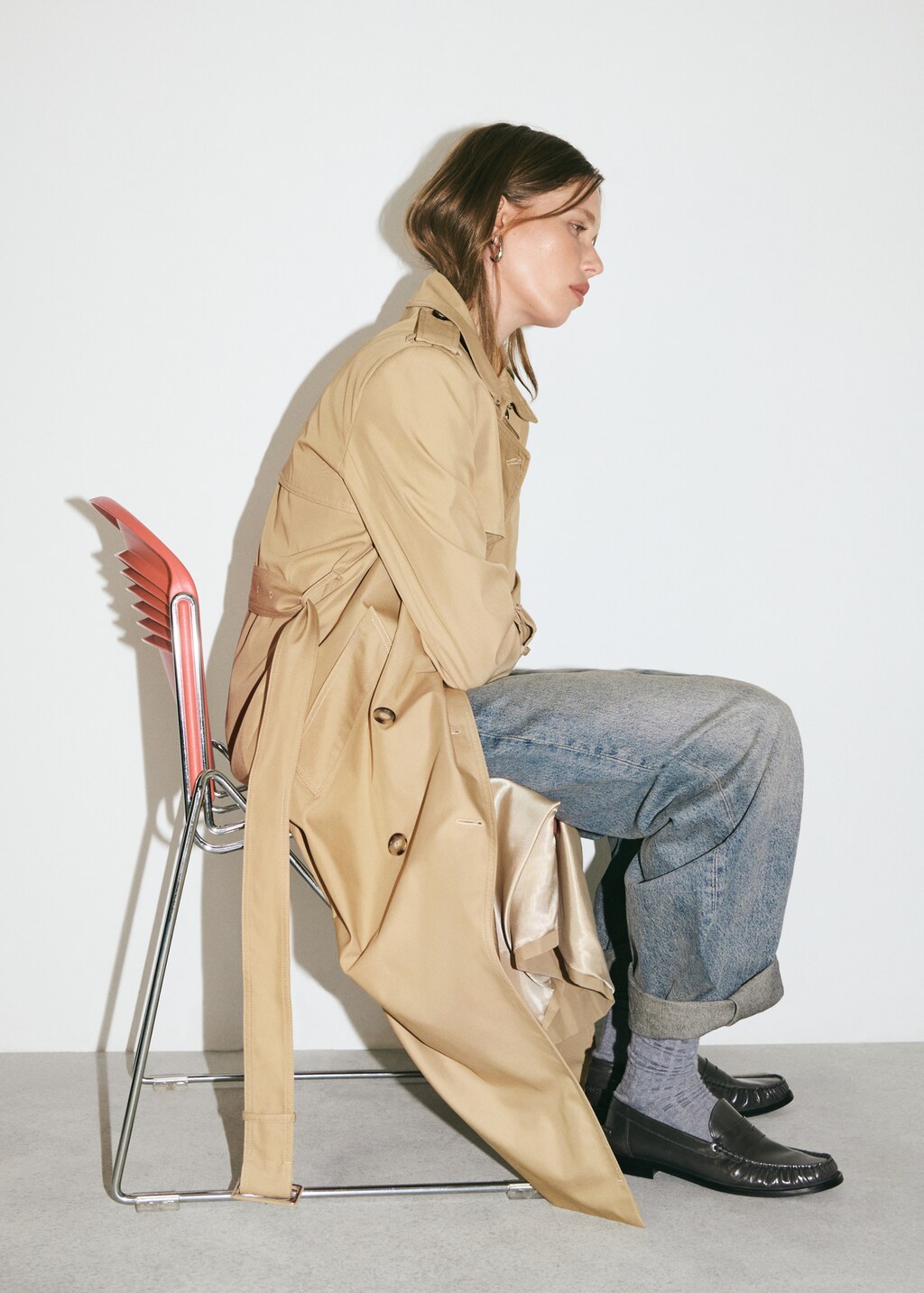 Leather loafers - Ecru