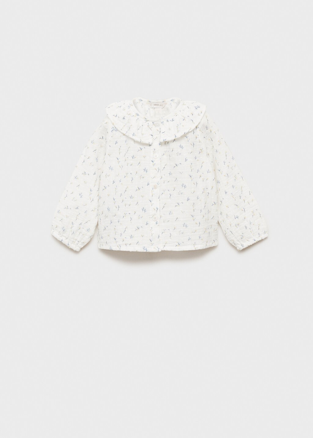 Floral-print cotton blouse - White