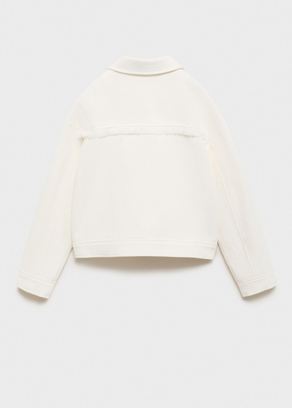 Pocket textured jacket - Ecru