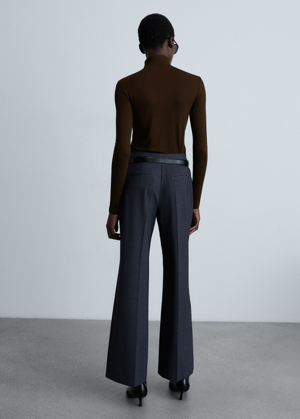 Turtleneck long-sleeved t-shirt - Black