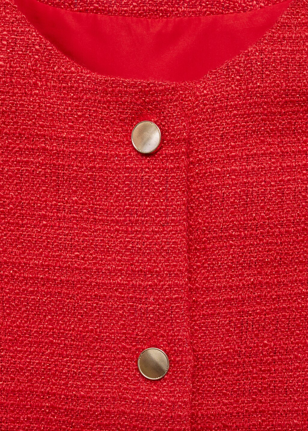 Tweed waistcoat with buttons - Red