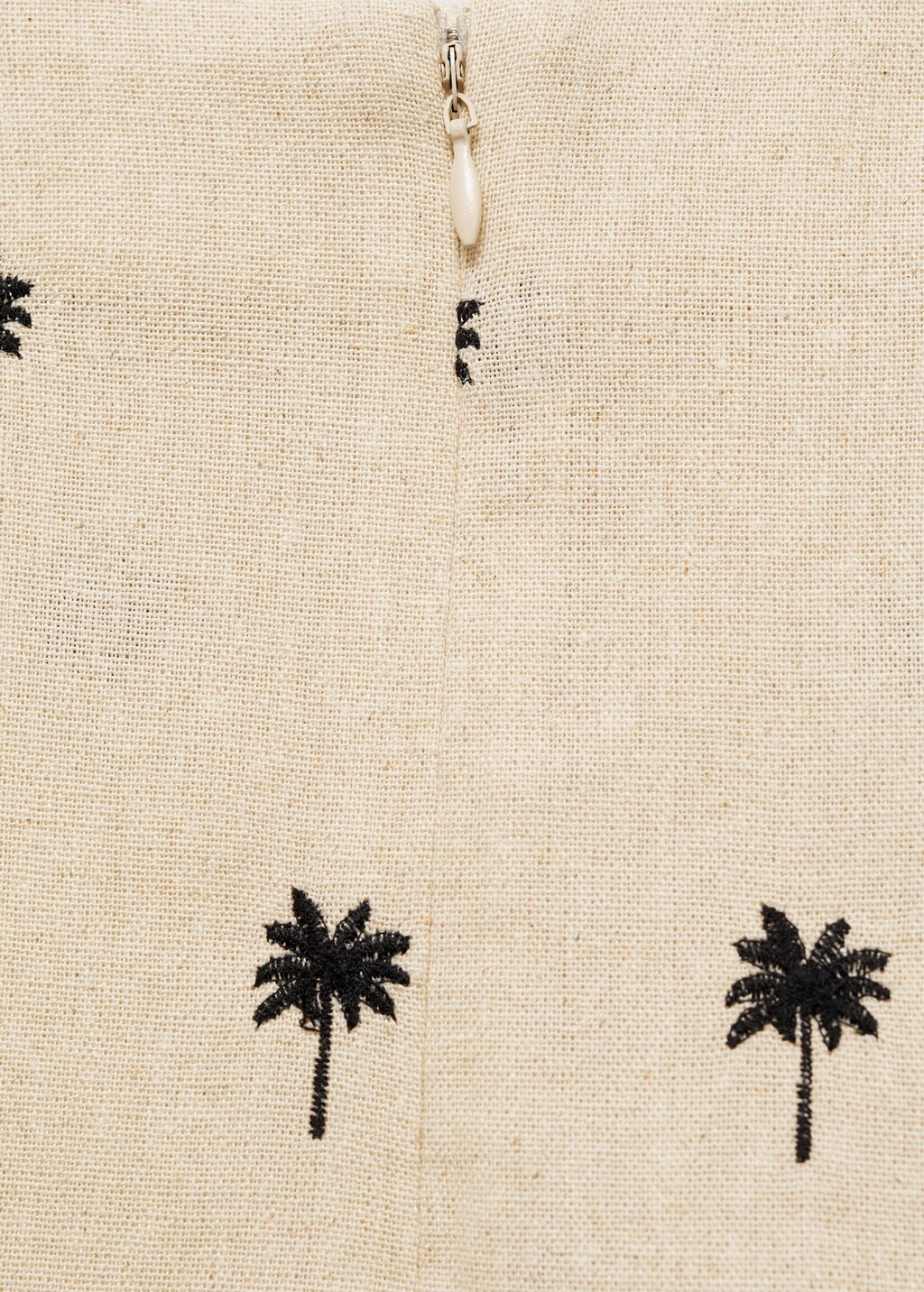 Embroidered flared skirt - Beige