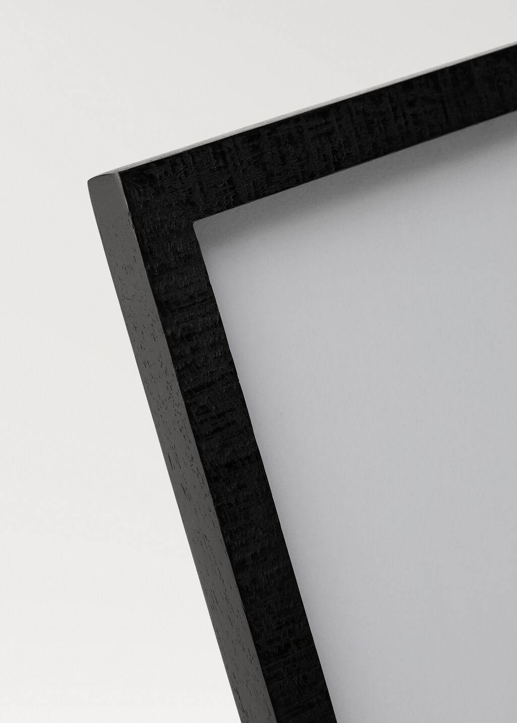 Large textured wood frame - Black