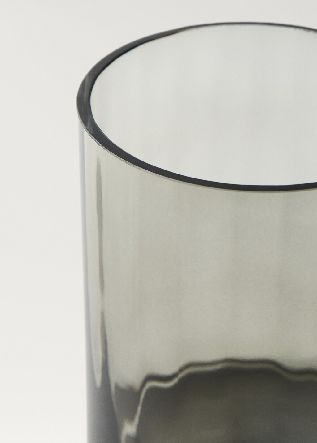 Medium hand-blown glass vase - Grey