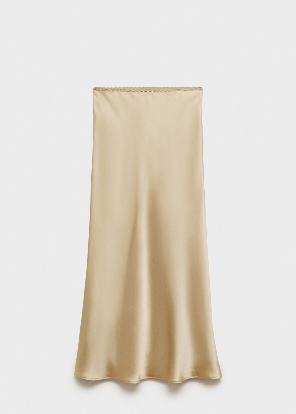 Satin long skirt - Gold