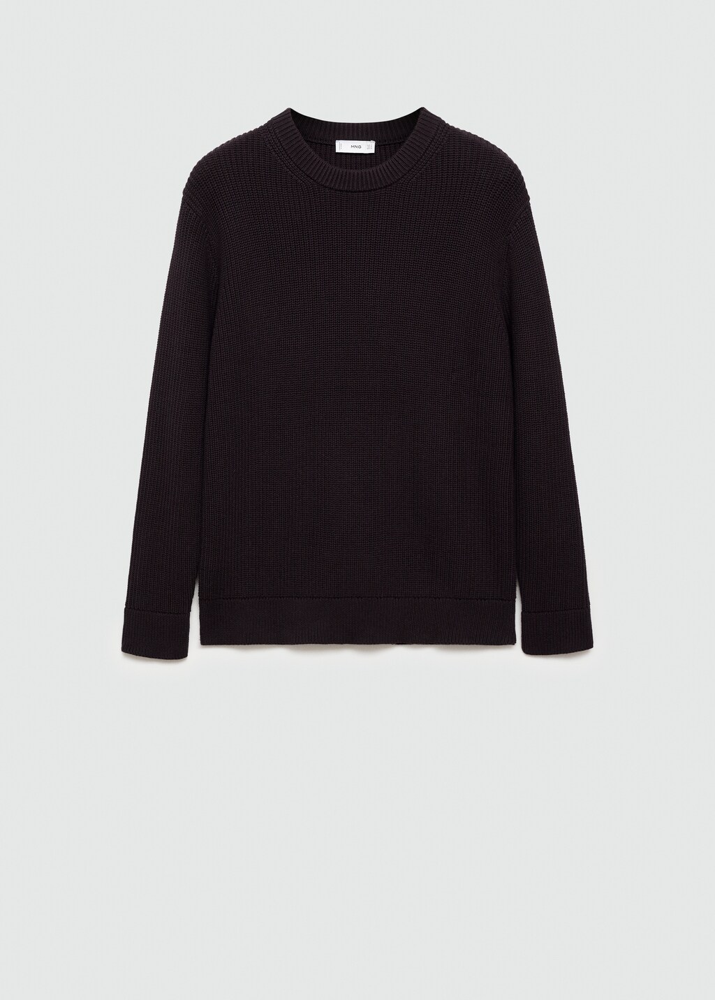 Ribbed cotton knitted sweater - Purple