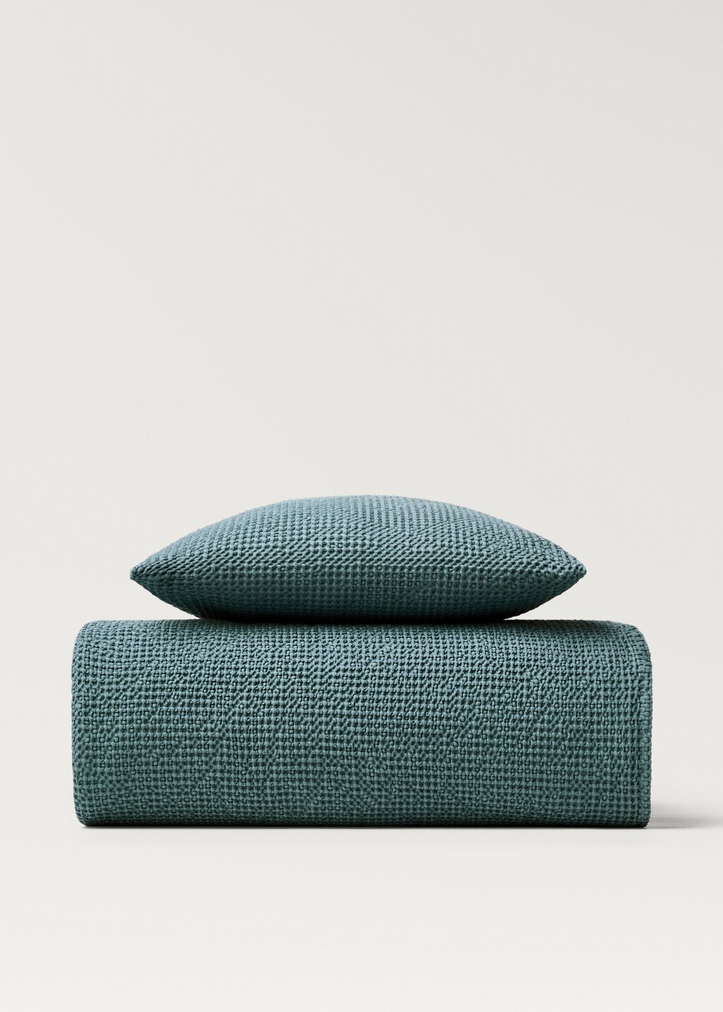 Cotton waffle garment-dyed bedspread for 180/200 cm bed - Russet