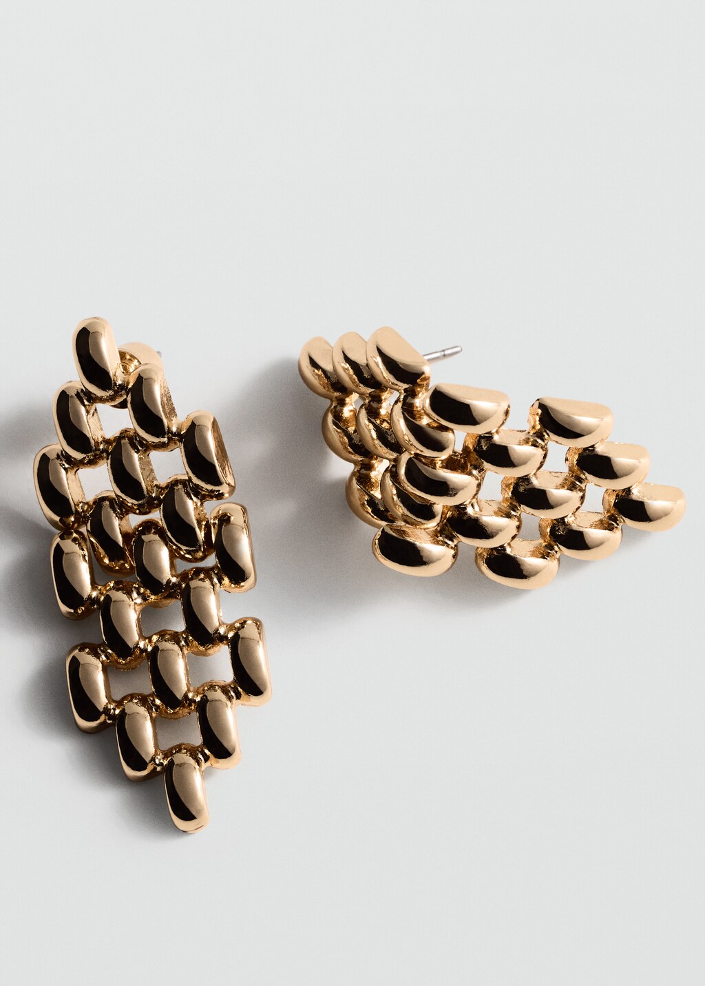 Link dangling earrings - Gold