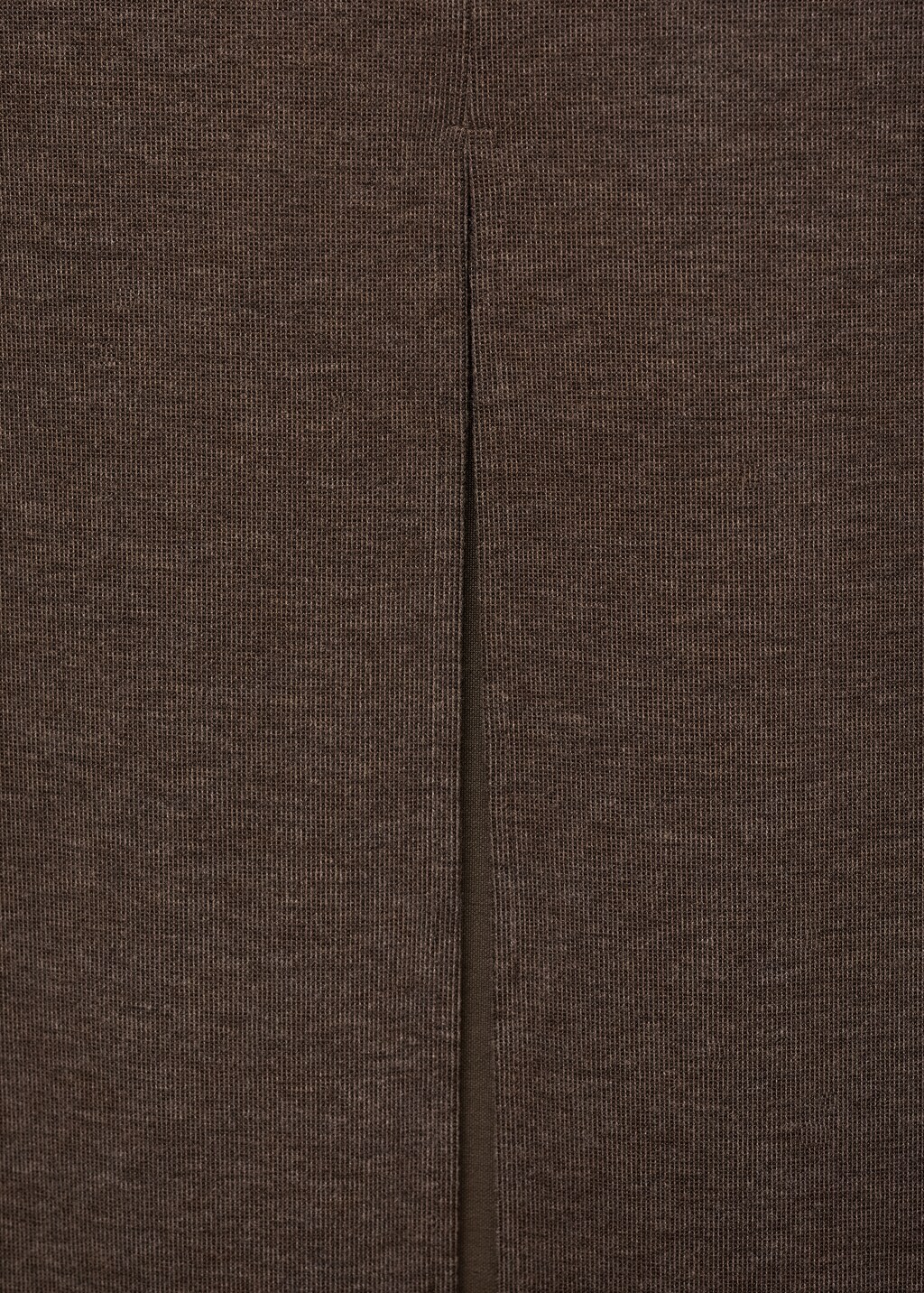 Slit knitted skirt - Brown