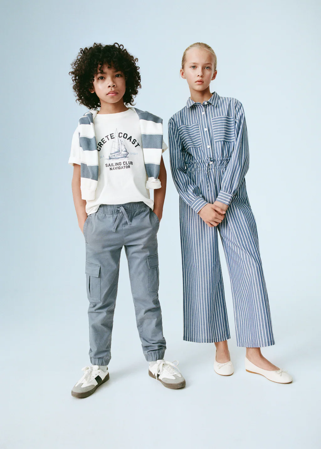 Cotton cargo trousers - China Blue