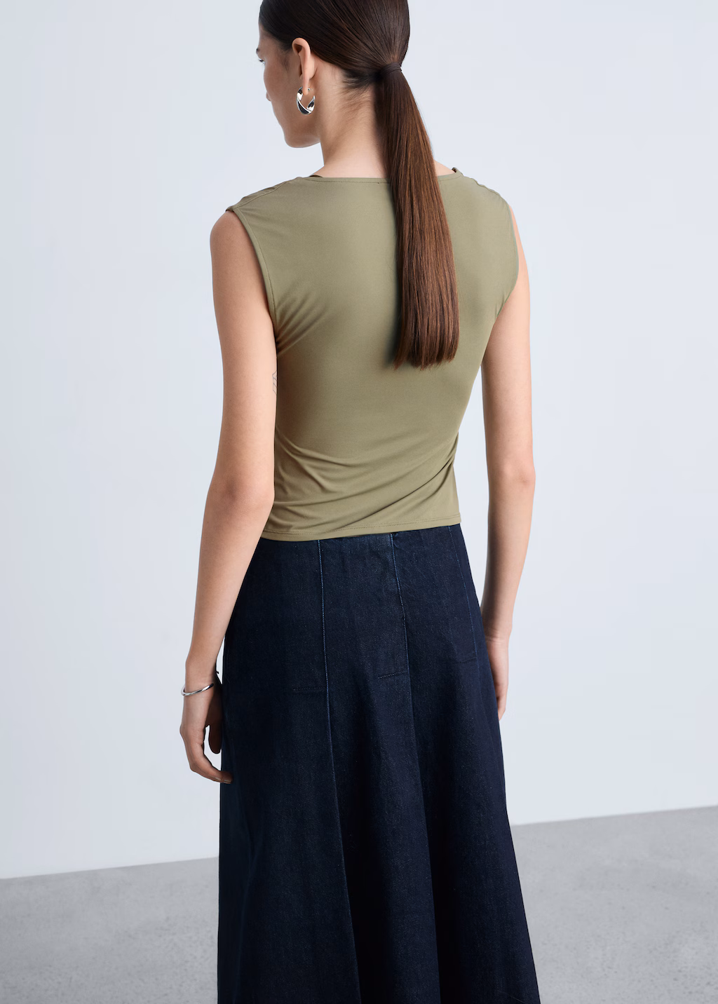 Square-neck strappy top - Off White