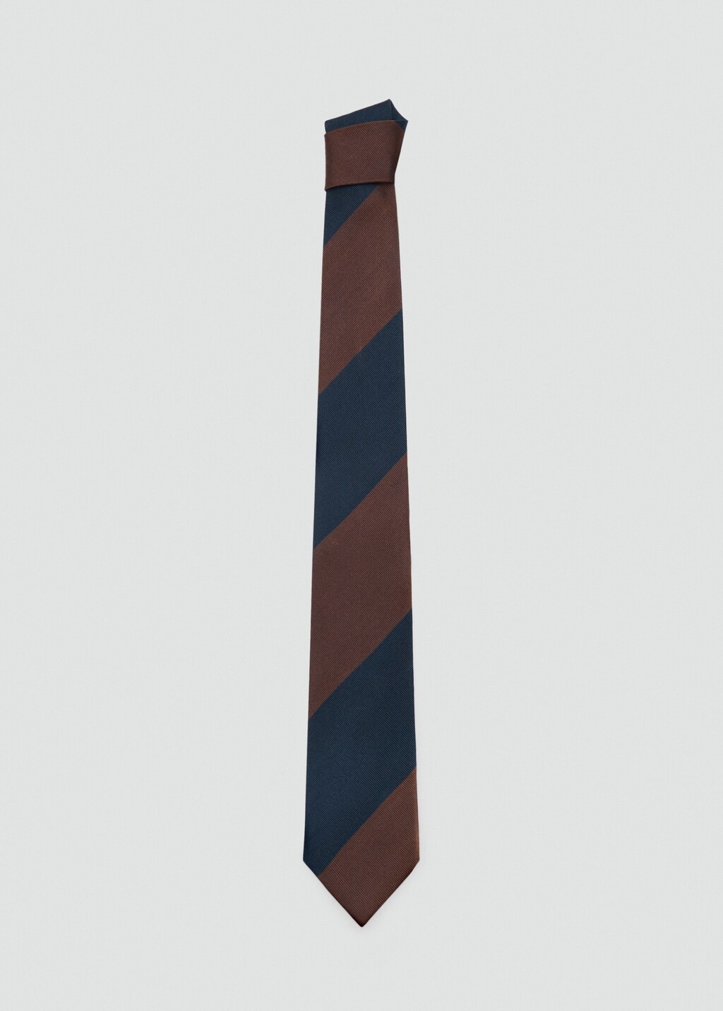 Striped silk tie - Brown