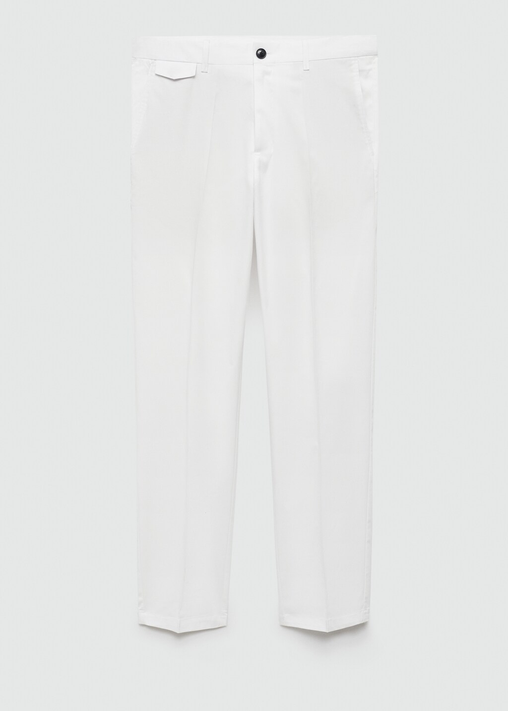 Regular fit structure cotton trousers - Beige