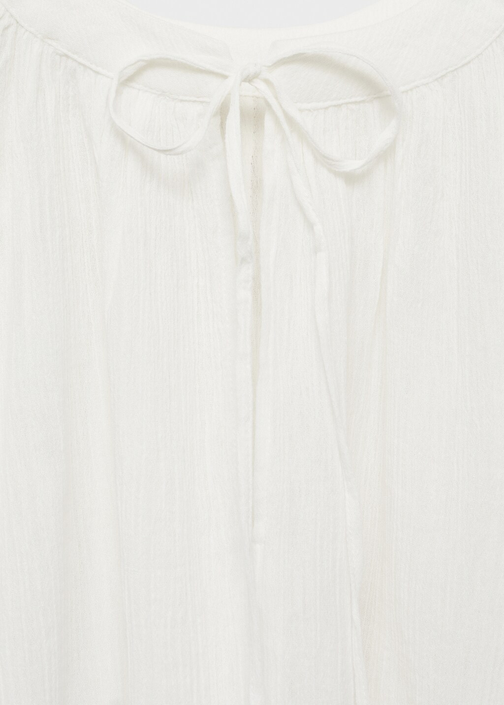 Pleated cotton blouse - Off White