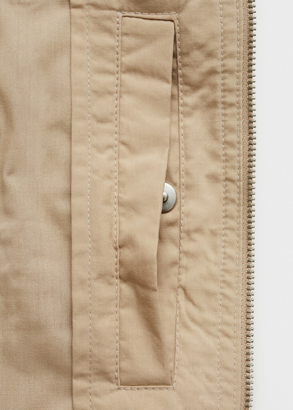 Lightweight jacket with funnel neck - Beige