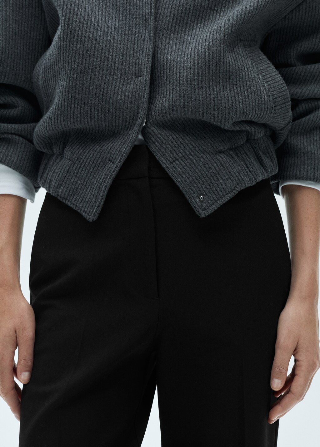 Flowy straight-fit trousers - Brown