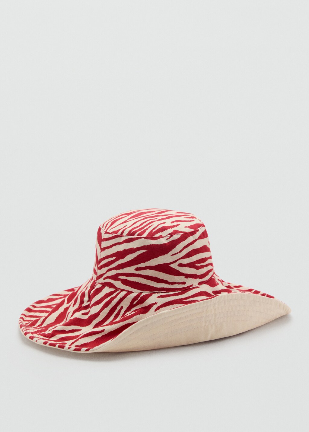 Reversible zebra bucket hat - Red