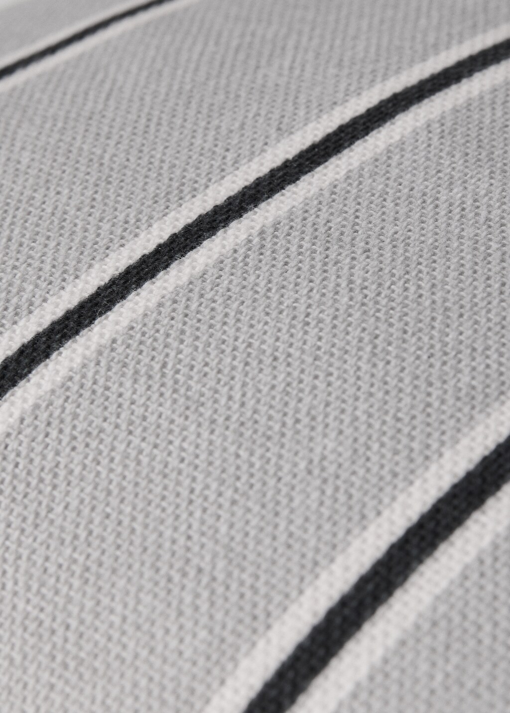 Cushion cover backstitch fine stripes 45x45 cm - Light/Pastel Grey