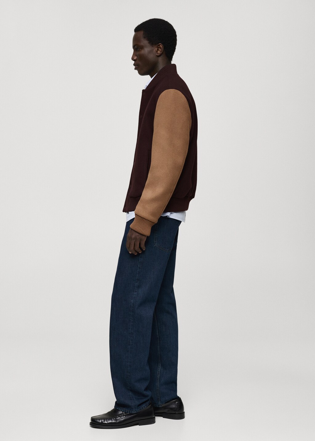 Two-tone bomber jacket - Maroon