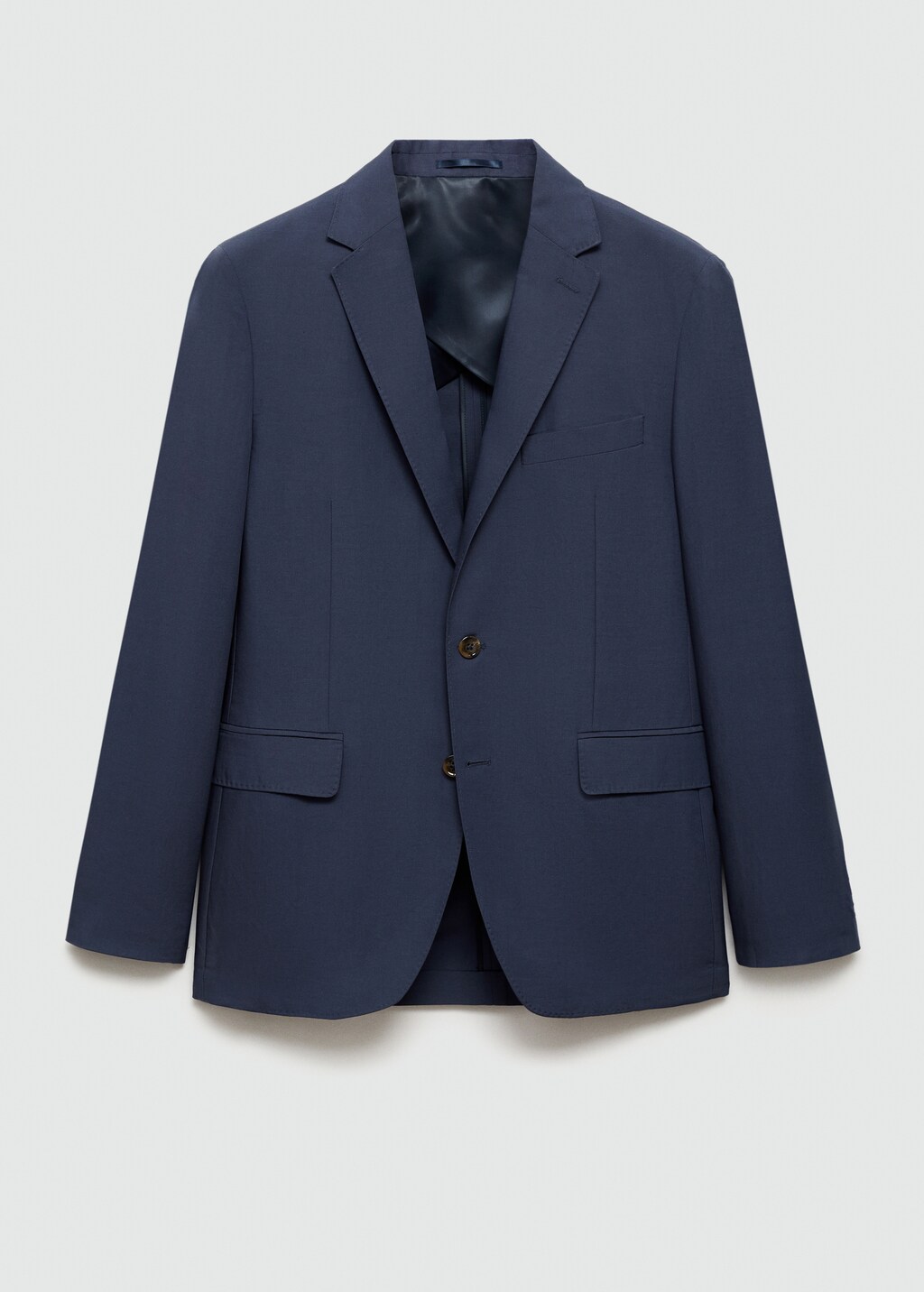 Stretch-fabric slim-fit suit jacket - Dark Navy