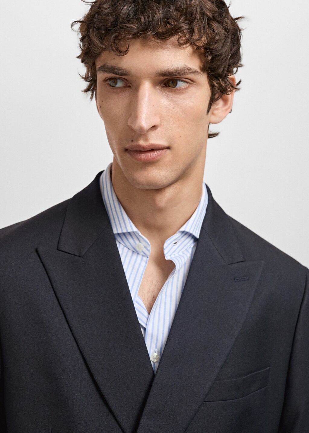 Monaco double-breasted slim-fit suit jacket - Medium Brown