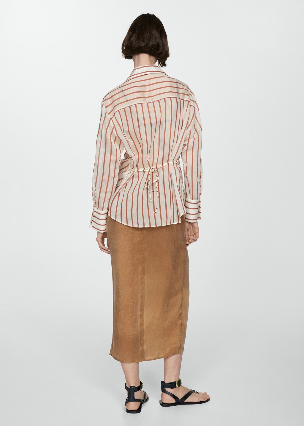 Semi-transparent striped shirt - Off White