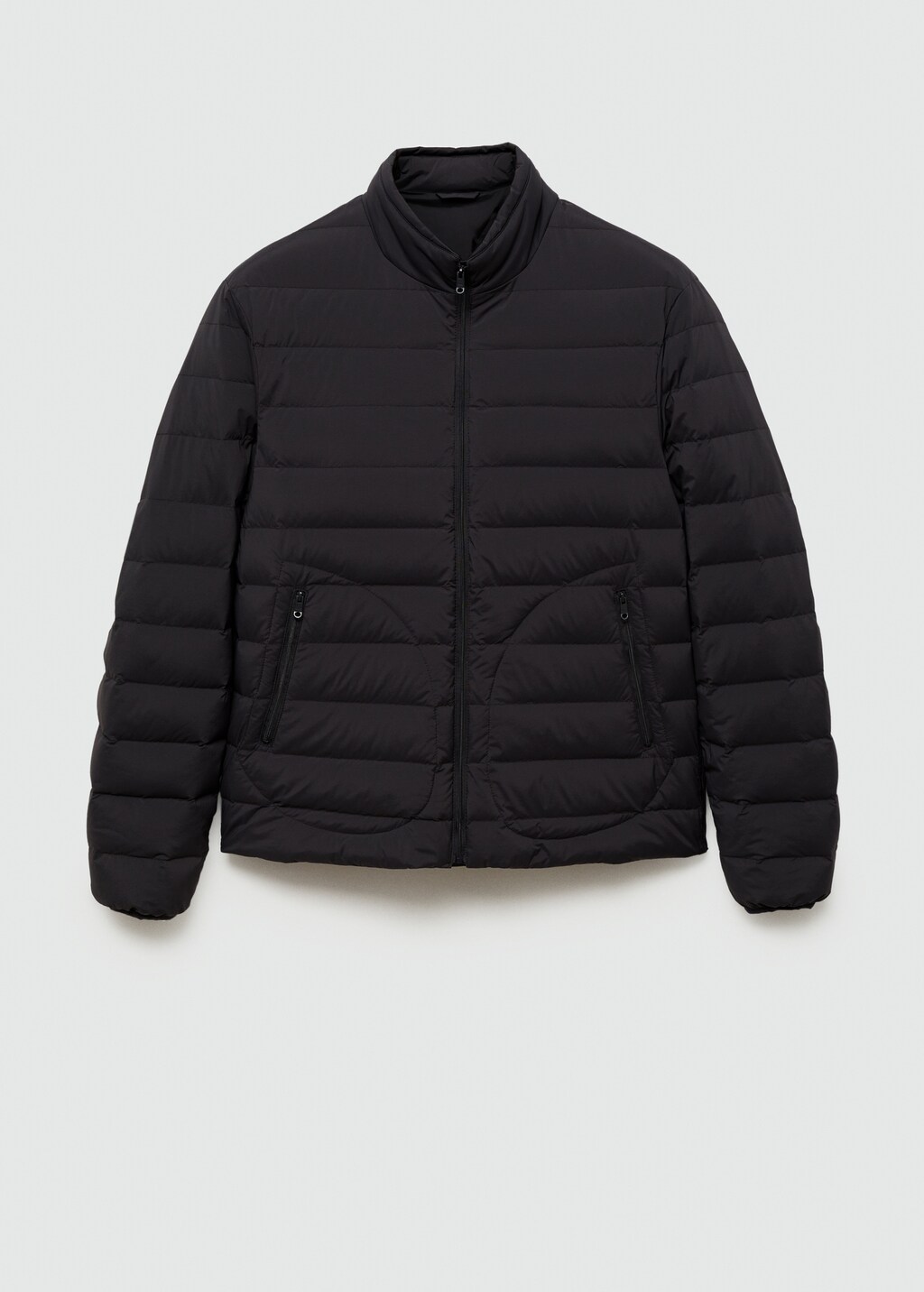 Quilted jacket with feather filling - Black