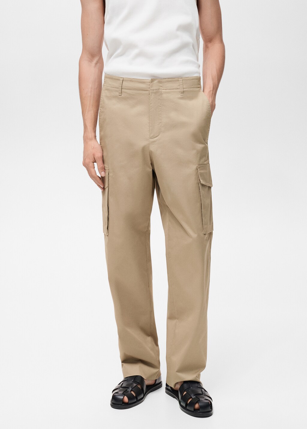 Relaxed-fit cargo trousers - Medium Brown