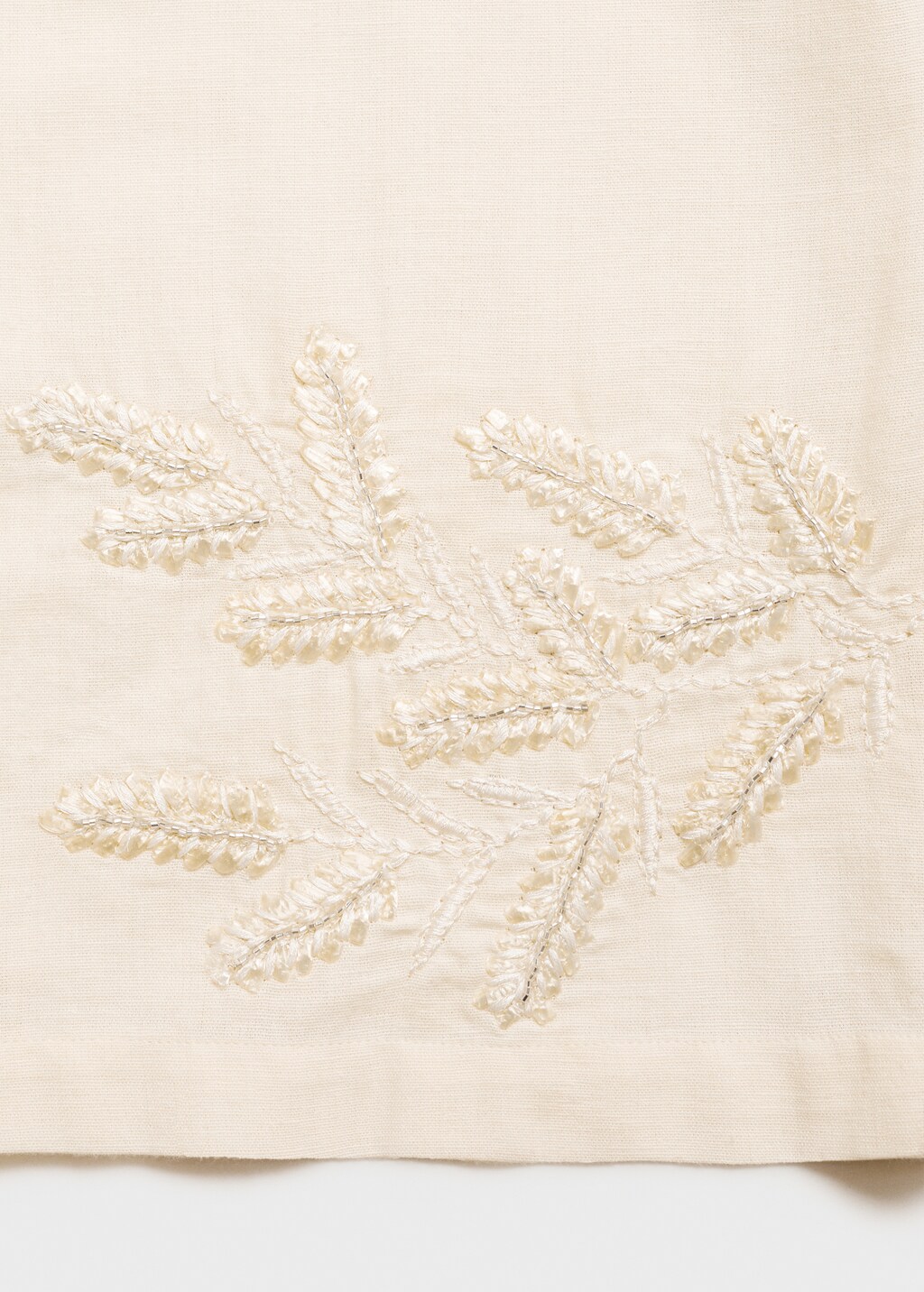 Embroidered straight-fit trousers - Off White