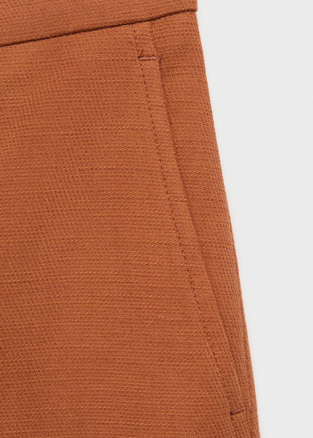 Cotton and linen-blend suit trousers - Caramel