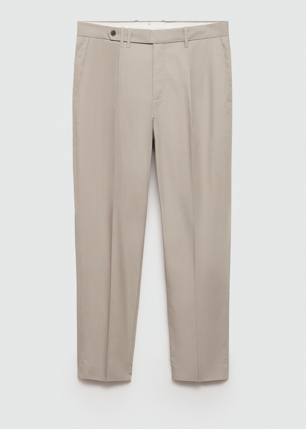 Slim-fit lyocell pleated trousers - Light/Pastel Grey