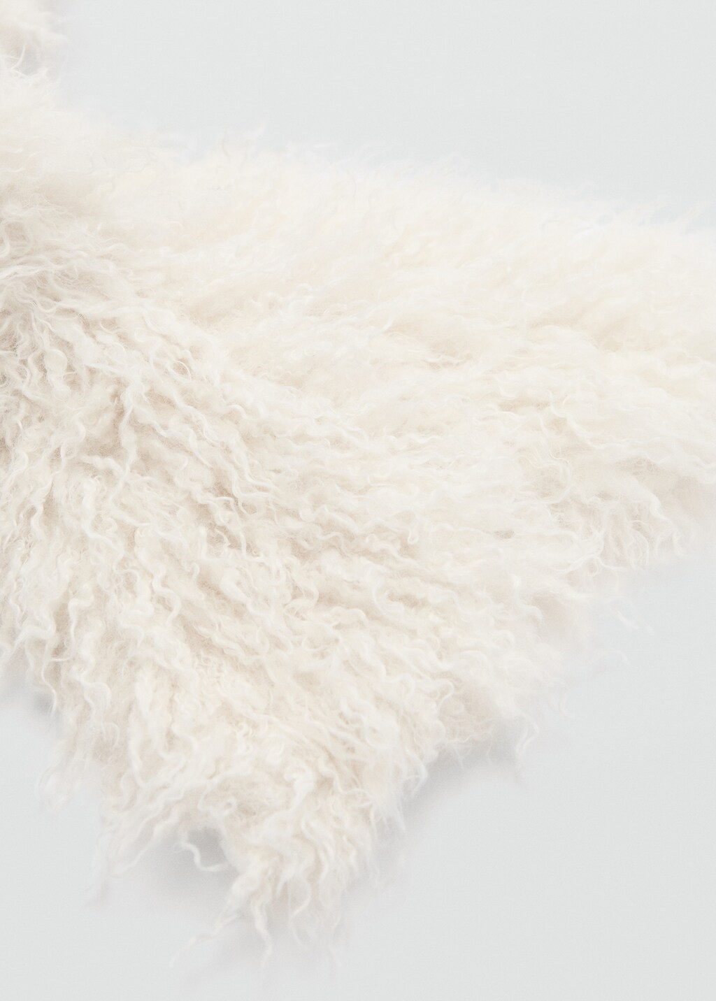 Fur effect scarf - Ecru