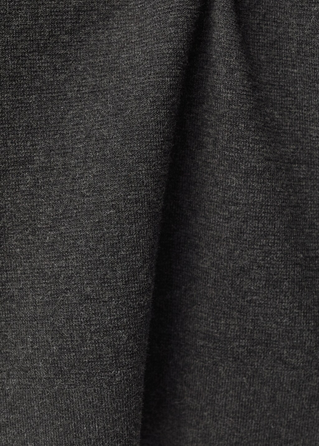Wool-blend polo-neck sweater - Charcoal