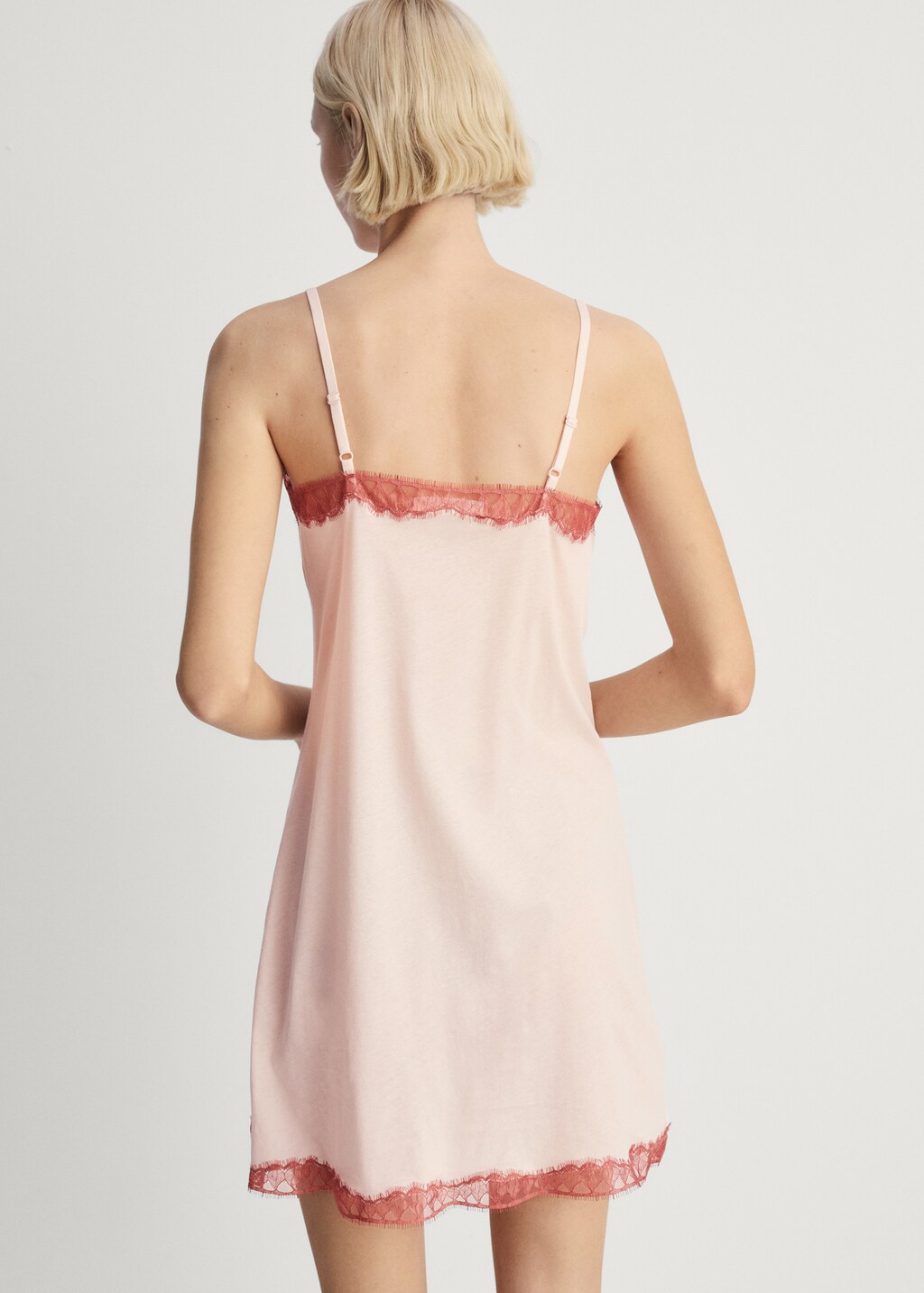 Lace-trimmed nightgown - Aqua Green