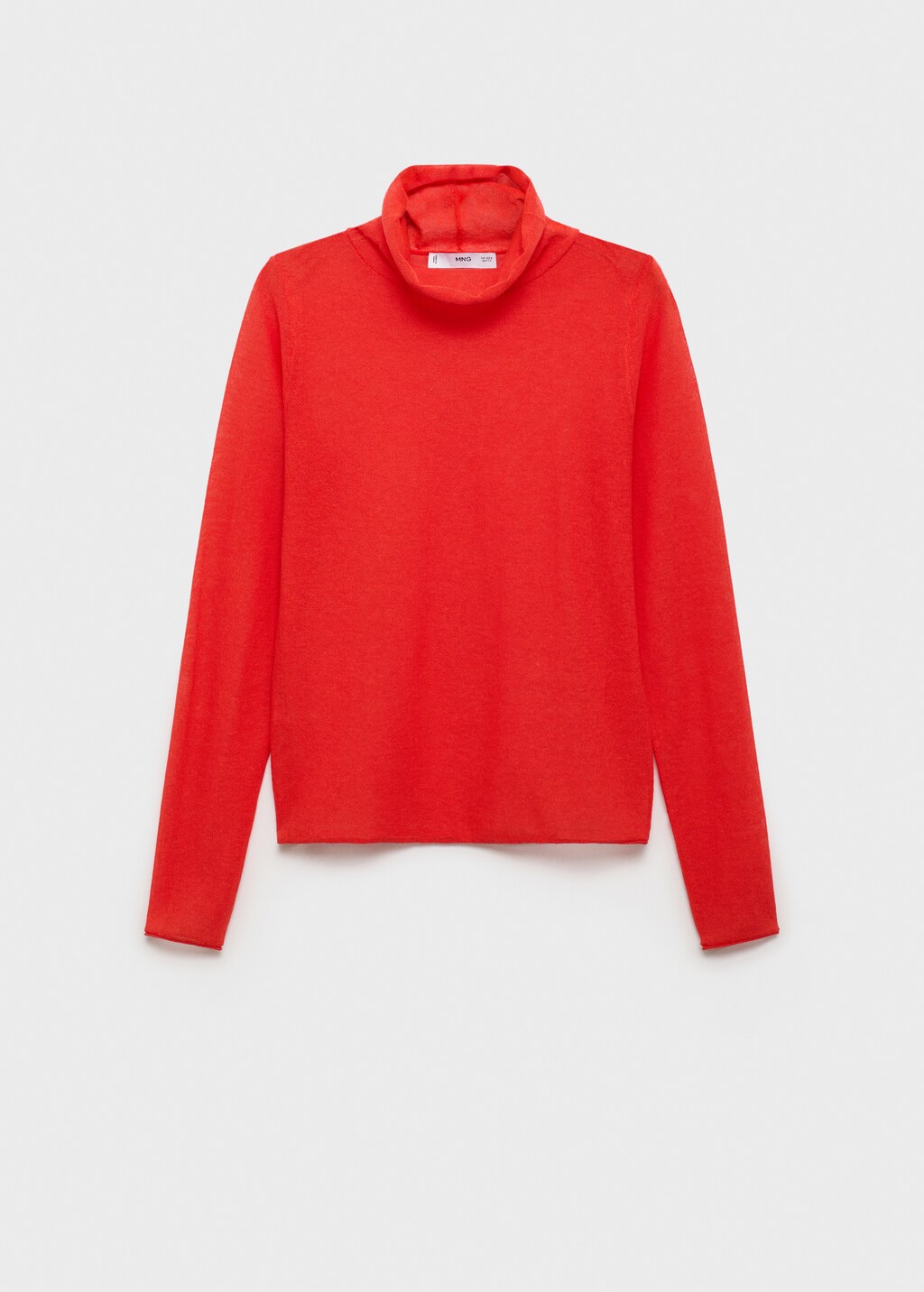 Semi-transparent turtleneck sweater - Red